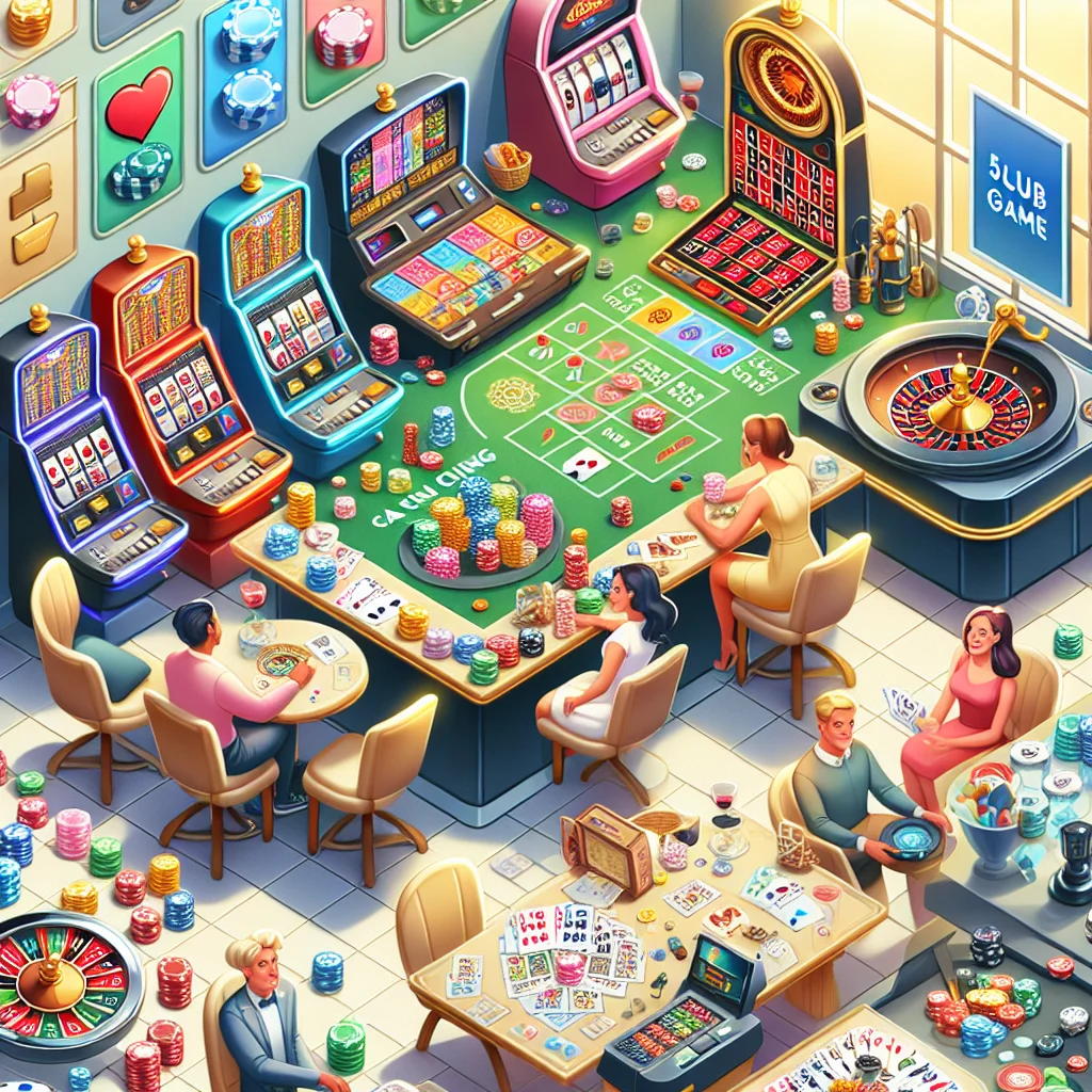 Variety of games available in the 55 Club Game category